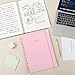 ALKALO A4 Spiral Notebook Journal, (8.5×11'') 100 Pages Linen Hardcover College Ruled Journaling For Work & Note Taking Thick Spiral Journal For Writing Daily Journal For Women & Men - Pink
