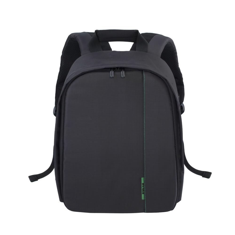 Rivacase 7460 DSLR Photo Backpack Classic, Adjustable, Protective, Black & Green Color