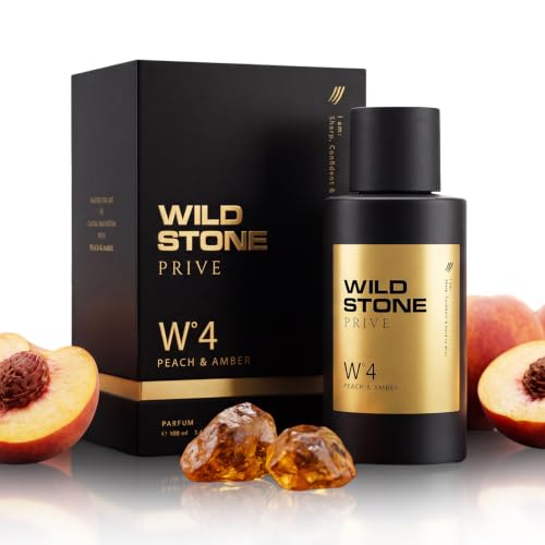 Image of Wild Stone Prive Peach & Amber Parfum for Men 100ml | Luxury Long Lasting Perfume | Citrus, Fruity & Fresh Fragrance | Premium Men's Perfume