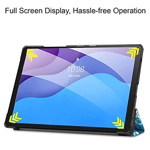 Image of Robustrion Smart Trifold Hard Back Flip Stand Case for Lenovo Tab M10 FHD Plus TB-X606V / TB-X606F / TB-X606X 10.3 inch - Sandy Wave