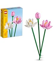 LEGO Creator Lotus Flowers Set, Bouquet Building Kit for Girls, Boys and Flower Fans, Build 3 Artificial Flowers to Display at Home as Bedroom or Desk Decoration, Valentines Day Gift Idea 40647