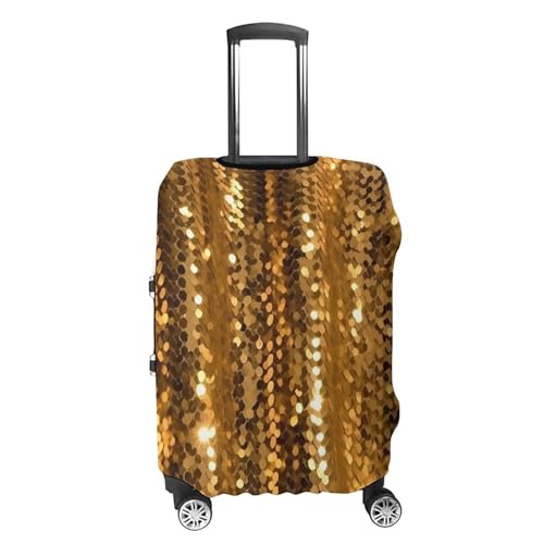 Gold Sequin Sparkle Luggage Cover, Washable Elastic Suitcase Cover Protector Fit 18-32 Inch Luggage4