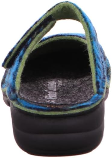 FINNCOMFORT Glarus Aqua (green) - open slippers - house - women's cottage slippers, green comfort slippers for women, green, 10.5 UK Wide