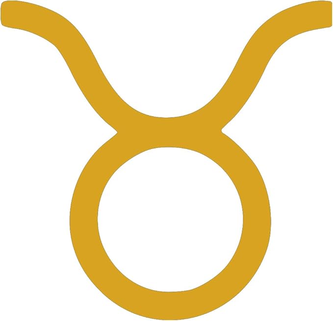 Taurus Zodiac Signs (Metallic Gold) (Set Of 2) Premium Waterproof Vinyl Decal Stickers For Laptop Phone Accessory Helmet Car Window Bumper Mug Tuber Cup Door Wall Decoration