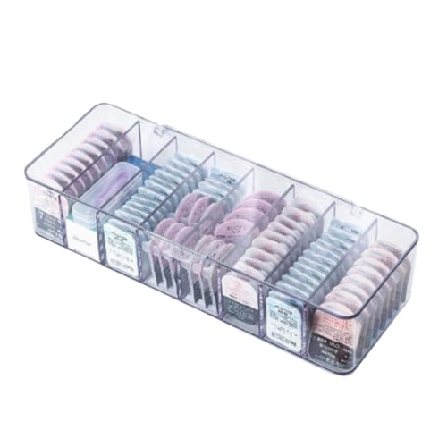 HaOhana コンタクト収納ケース ふた付き 8列 仕切り ソフトコンタクト カラコン ワンデー 使い捨て 透明 クリア 保管 保存 アクセサリー 化粧品 - ハオハナ - 商品画像