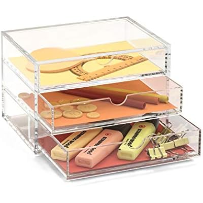 OSCO Clear Acrylic Three-Drawer Chest