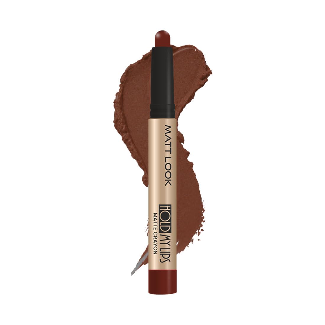 MATT LOOK Hold My Lips Matte Crayon Lipstick | Creamy Soft Application | Non-Transfer | High Color Payoff | Lightweight & Long Lasting | Non-Drying High-impact | Matte Finish Crayon Lipstick (23-Coffee Break,1.5g)-image-19
