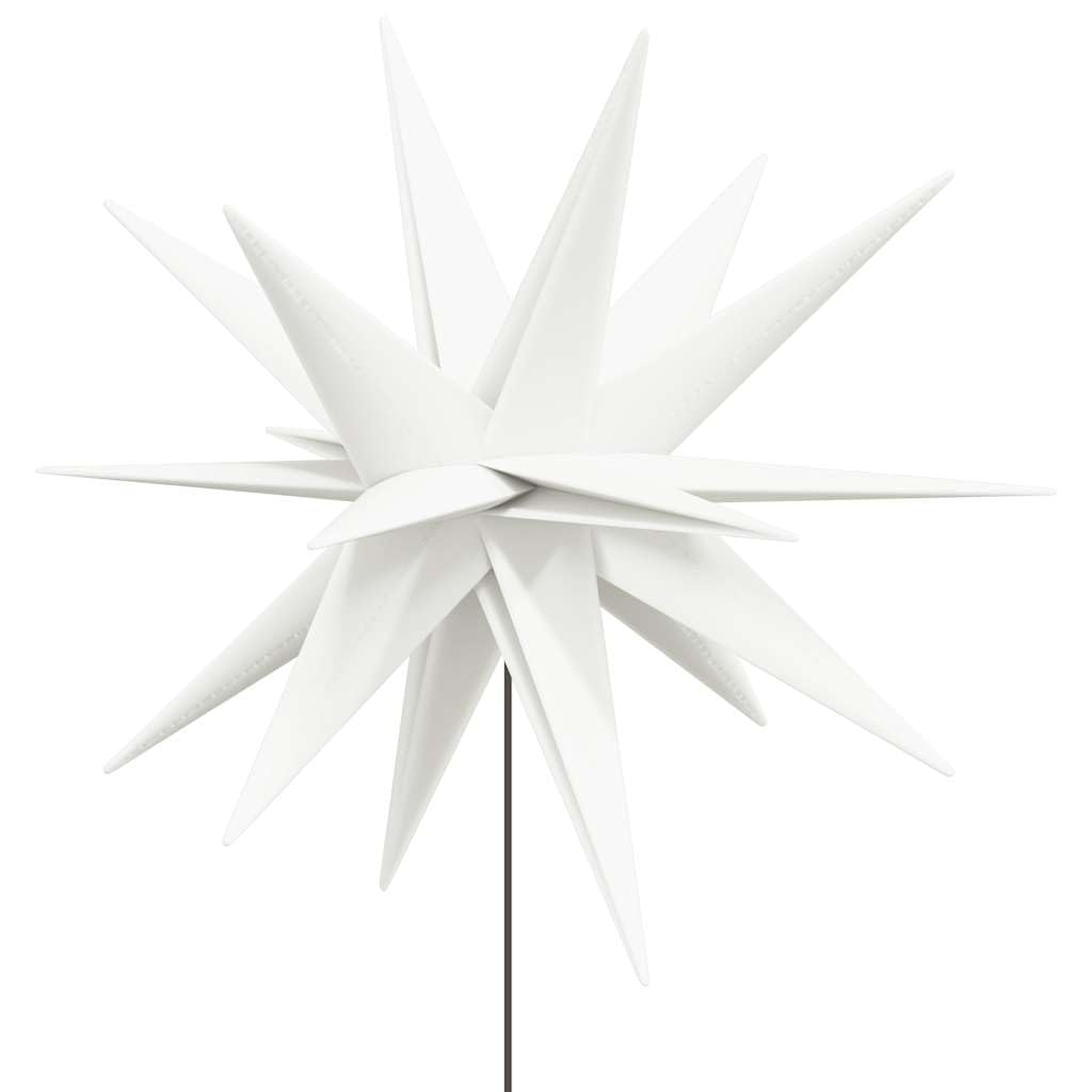 LED-Weihnachtssterne 3 Stück weiß mit Erdspießen 57 cm faltbar wetterfest IP44 Timerfunktion für Innen und Außen Weihnachtsbeleuchtung Garten Balkon Terrasse Deko