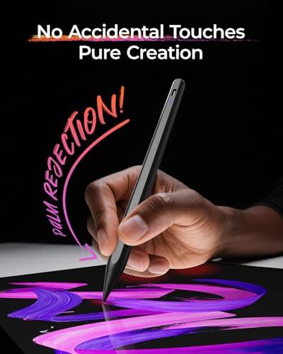 Image of JAMJAKE iPad Pencil Stylus Pen for iPad 11th&10th Gen - 5X Faster Charge Compatible with (2018-2025) Apple iPad 6-11 Gen, iPad Air 3 /4 /5 /M2 /M3, iPad mini 5 /6, iPad Pro 11 inch /12.9 inch /M4 - Black