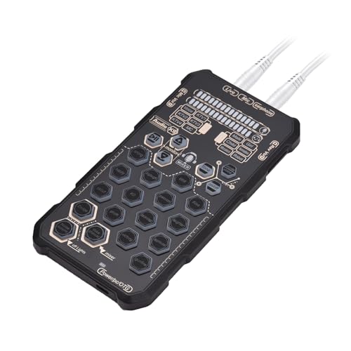 Cambiador de Sonido de Tarjeta Audios, Card de Sondeo de Sonido en Vivo Audios Cambiador de Voz Portátil de Audios con 6 Modos de Sonido Diferentes, 14 Efectos de Sonido