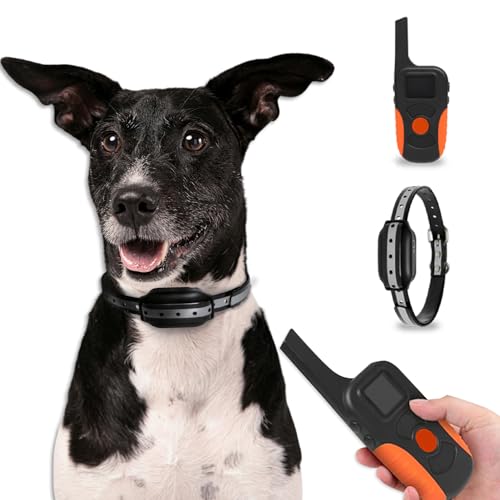 Collare Addestramento per Cani con Telecomando Impermeabile IPX7 Ricaricabile Portata 1000mt Collare Regolabile per Tutte le Taglie