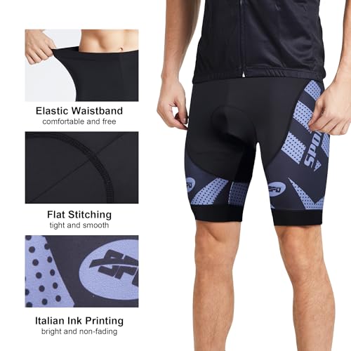 Image of sponeed Men's Cycling Shorts Padded Bicycle Riding Pants Bike Biking Clothes Cycle Wear Tights