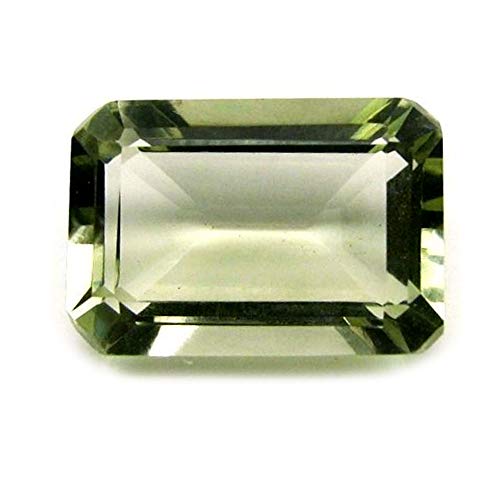 Pierre de guérison rectangulaire naturelle améthyste verte 10x14mm pour lithothérapie