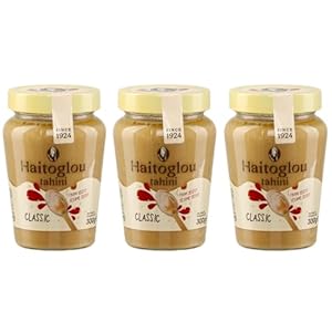 Griechisches Tahini (Sesampaste) 3x 300g Glas | Klassiker der Griechischen Küche | +20ml Jassas Olivenöl