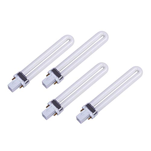 Uñas en forma de U reemplazo 4pcs 9W Lámparas de uñas práctico secador del arte Bulbos duradero UV Luces de tubo de la lámpara Cover
