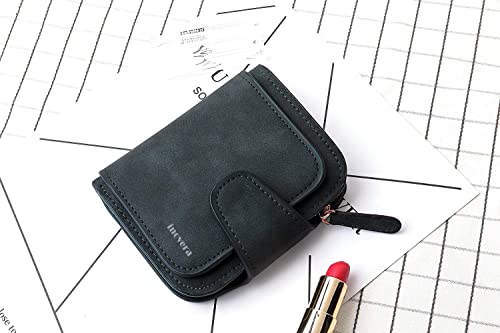 INOVERA-LABEL-Womens-Black-Faux-Leather-Tri-fold-Fashion-Card-Coin-Holder-Small-Purse-Clutch-Wallet-KK29