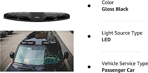 Roof Lights Top Lamp Bar Searchlight Spotlights With 4 Led Drl Super Bright Fits For Land Rover Defender 2020-2023 (Gloss Black) #TOP6