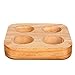 Titulaire de Plateau D' œuf en Bois: Plateau de Rangement D' œufs de Bois 4 Trous Comptoir D' Oeuf Diable Tige D' Oeufs de Bois Peluches de Tasses pour Réfrigérateur
