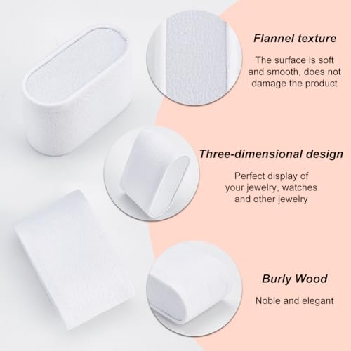 Ph Pandahall BDIS-WH0008-03B-US2 12Pcs Watch Pillow Inserts 2.8×1.8×1.5 Inch White Watch Display Pillow Lint Cloth Watch Cushion Pad Watch Storage Pillow thumb #2