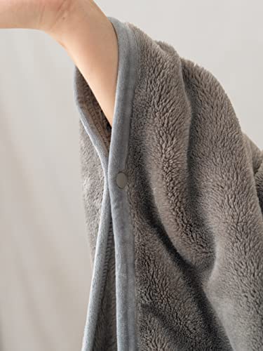 Mellowdy Shawl Blanket Pillow 2-In-1 For Office, Work From Home (Dark Grey, 40X60) - Wearable Adult Swaddle Snuggle Coat Poncho, Airplane Travel Blanket Set, Fleece Shoulder Wrap For Men And Women #TOP3