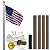 Super Tough Commercial Grade Sectional 25ft Flagpole - Bronze Finish | 2 Times Thickness of Residential Poles with Perfect Commercial Quality | Outdoor Flagpoles for 4' x 6' American Flag