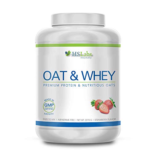 HSLabs OAT and WHEY Hafer und Molke Protein Mix Konzentrat Molkenproteinpulver Eiweißpulver Komplexen Kohlenhydratform Vanilla Erdbeere Schoko 15 und 38 Portionen Cover