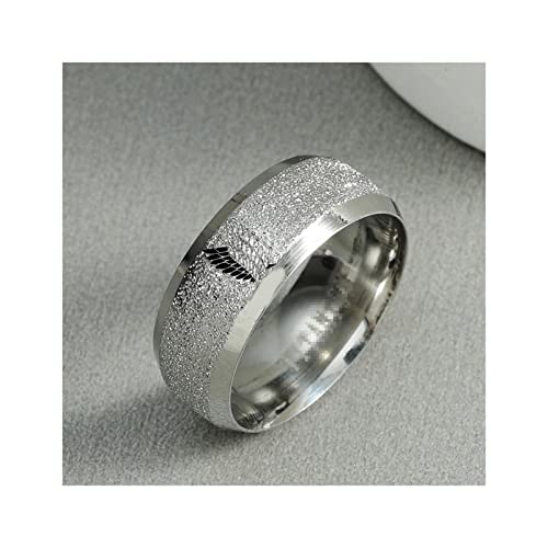 ZZSL Attack On Black Sliver Stainless Steel Ring Finger Rings for Men Women Jewelry Anime Fans (Main Stone Color : M329JR5004S, Ring Size : 11)