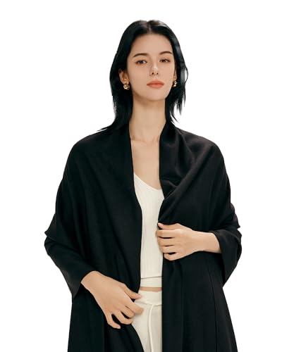 MaaMgic Sciarpa con Frange in Tinta Unita da Donna Morbida e Soffice di Misto Cotone per Autunno Invernale 200 * 70cm