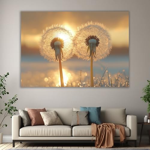 Impression sur toile fleur maison moderne et grand poster 60x90cm