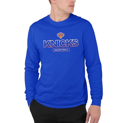 Camiseta de manga larga Junk Food NBA Fade Away azul real en talla 3XL para adulto