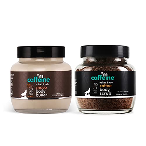 mCaffeine Body Polishing Kit for Exfoliation, Tan Removal & Intense Moisturization | Coffee Body Scrub & Choco Body…