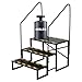 bimiti RV Stairs with Handrails 3 Steps Hot Tub Steps Updated Mobile Home Stairs Steps Outdoor RV Steel Step Ladder Support for RVs Travel Camper Trailers Motor Home Camper Porch