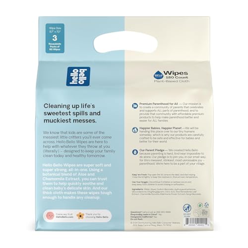 hello bello extra gentle unscented baby wipes plant based made with 99 water and aloe for babies and kids 720 count