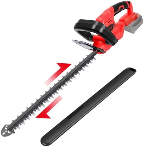 Tronyan Hedge Trimmer Compatible with Milwaukee 18V Battery (Tool Only), Cordless Bush Trimmer with 1600RPM Brushless Motor, 22 Inches Steel Blade with 3/5