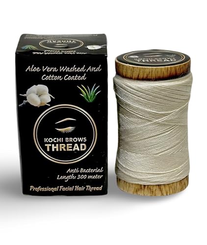 Kochi Co Eyebrow Threading Thread | Organic Cotton Thread for Precise Eyebrow Shaping | Ideal for Salon and Home Use | Thread for Perfect Eyebrow Sculpting (Pack of 1)