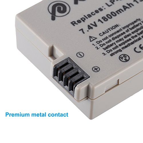 Powerextra Lp E8 2 Pack 7.4V 1800Mah Li-Ion Replacement Compatible With Canon Lp-E8 Battery For Canon Rebel T3I, T2I, T4I, T5I, 600D, 550D, 650D, 700D, Kiss X5, X4, Kiss X6, Lc-E8E #TOP1