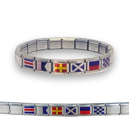 Feyma Pulsera nautica de eslabones de Acero inoxidable - Con nombre de la Virgen...