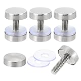 QUARKZMAN 4 Stück Abstandsschrauben 0.8'x1' Edelstahl Werbenägel Für Acrylrahmen Werbetafeln Verbinden Und Befestigen Hochglanz Silber