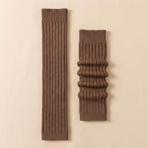 Image of Women's Cable Knit Leg Warmers - Ribbed Knee High Boot Socks for Winter, Layering & Dance Warmups