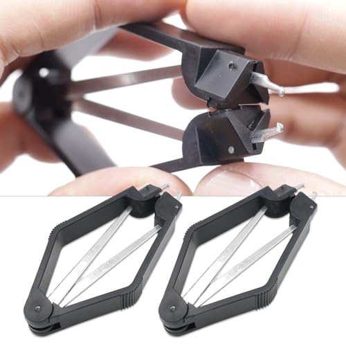 Image of 2Pcs Stainless Steel PLCC IC Chip Extractor, Motherboard Circuit Board Component Puller, Efficient Chip Extraction Tool for Circuit Repair