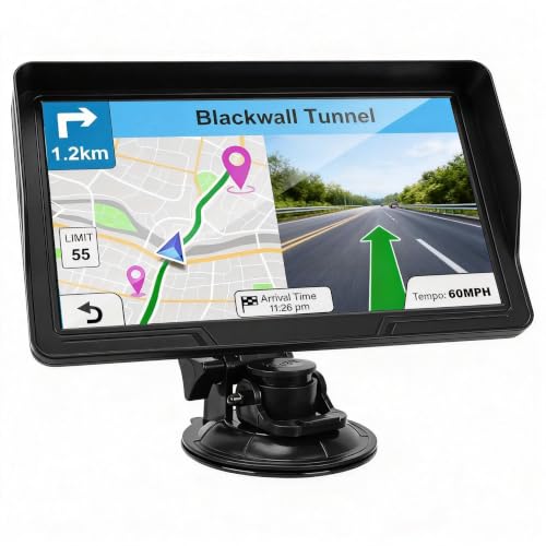 9 Inch Truck GPS for Commercial Drivers, 2026 LifetimeFree Maps, Hands-Free Voice Assist, Custom TruckRouting & Speed Limit Alerts, Included Anti-GlareSun-Shade Visor