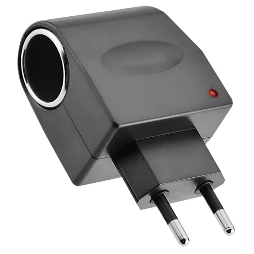 Convertidor de CA a CC, 220V a 12V 1A Adaptador Enchufe Mechero con Enchufe EU, Fuente de Alimentación Convertidor Cargador para Coche PKW LKW Van Camión Step Down