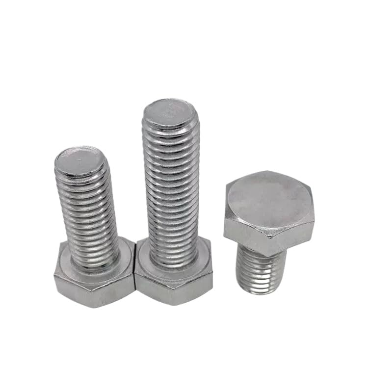 SS316 Stainless Steel Hexagon Bolt Hex Head Cap Screws 1/4 5/16 3/8 7/16 1/2 5/8 (10,UNC 7/16-14 x 3/4)