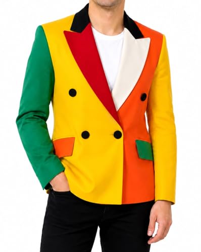 Brendon Urie Blazer Men’s Multicolor Jacket | Fleece Celebrity Inspired Casual Party Coat