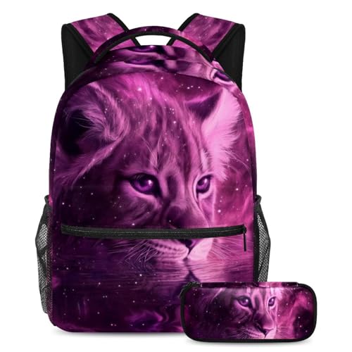 Sac à dos 2 pièces grande capacité avec trousse scolaire pour ado et étudiant