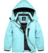 GEMYSE Veste De Ski Homme - Imperméable 10000mm - Coupe-Vent - Polaire - Capuche - Rose Bleu Gris - XL