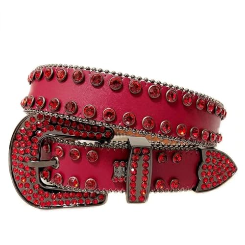 Adhdyuud Women Punk Rock Belts Letter Rhinestone Bling Buckle PU Waist Belt Vintage Men Jean Waistband2