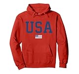 USA Hoodie Women Men Casual Graphic Patriotic American Flag Pullover Hoodie