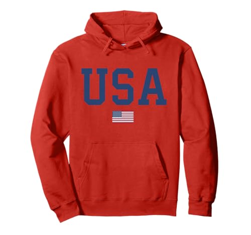 USA Hoodie Women Men Casual Graphic Patriotic American Flag Pullover Hoodie
