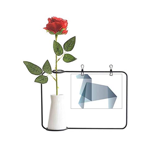 Vase de décoration origami en forme de cheval abstrait géométrique pour fleur